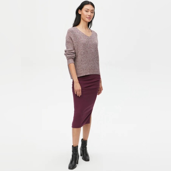 MICHAEL STARS RAE RIBBED STRIPED SKIRT WITH SLIT NWOT - Picture 6 of 13